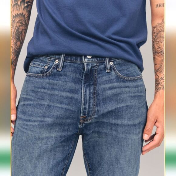 Abercrombie & Fitch signature stretch athletic skinny jeans 33x32 - Picture 3 of 11